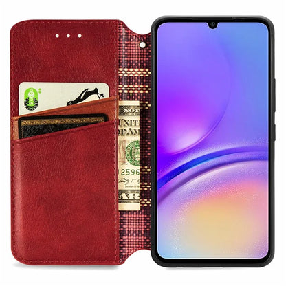 For Samsung Galaxy A06 Case Rhombus Imprint PU Leather Wallet Phone Cover