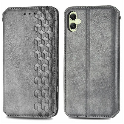 For Samsung Galaxy A06 Case Rhombus Imprint PU Leather Wallet Phone Cover