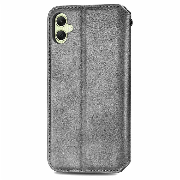 For Samsung Galaxy A06 Case Rhombus Imprint PU Leather Wallet Phone Cover