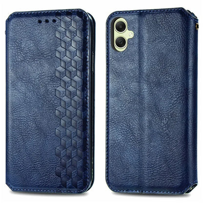 For Samsung Galaxy A06 Case Rhombus Imprint PU Leather Wallet Phone Cover