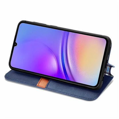 For Samsung Galaxy A06 Case Rhombus Imprint PU Leather Wallet Phone Cover