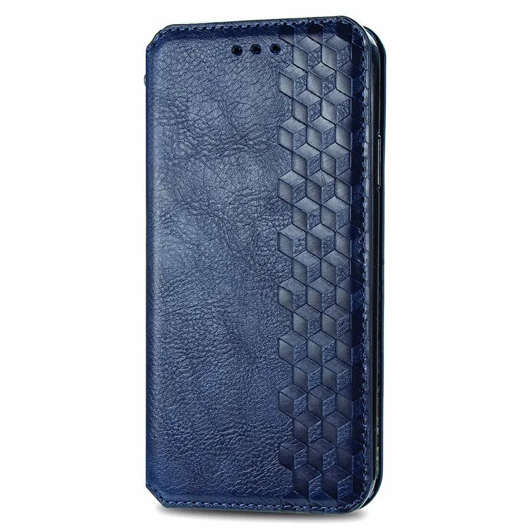 For Samsung Galaxy A06 Case Rhombus Imprint PU Leather Wallet Phone Cover