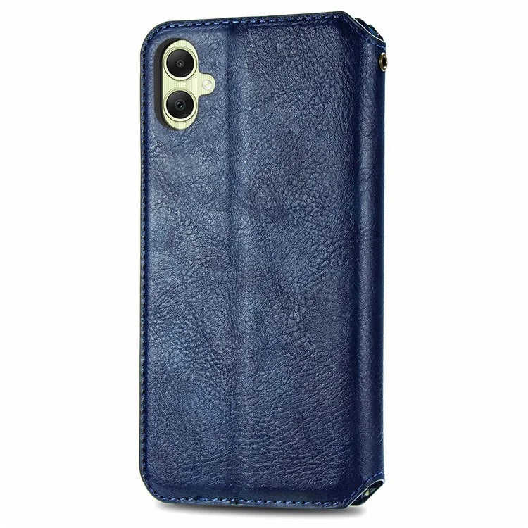 For Samsung Galaxy A06 Case Rhombus Imprint PU Leather Wallet Phone Cover