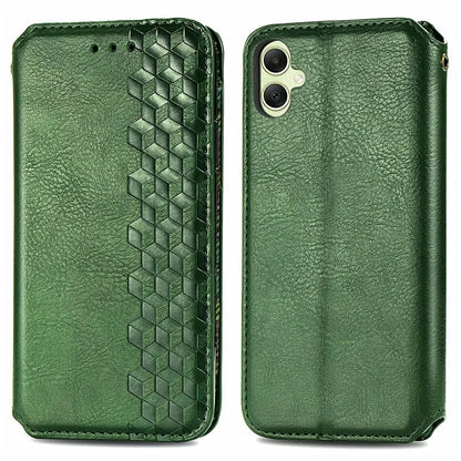 For Samsung Galaxy A06 Case Rhombus Imprint PU Leather Wallet Phone Cover