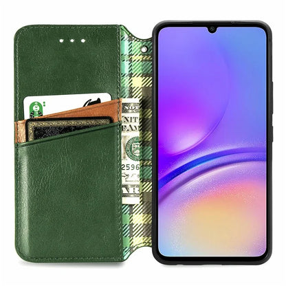 For Samsung Galaxy A06 Case Rhombus Imprint PU Leather Wallet Phone Cover