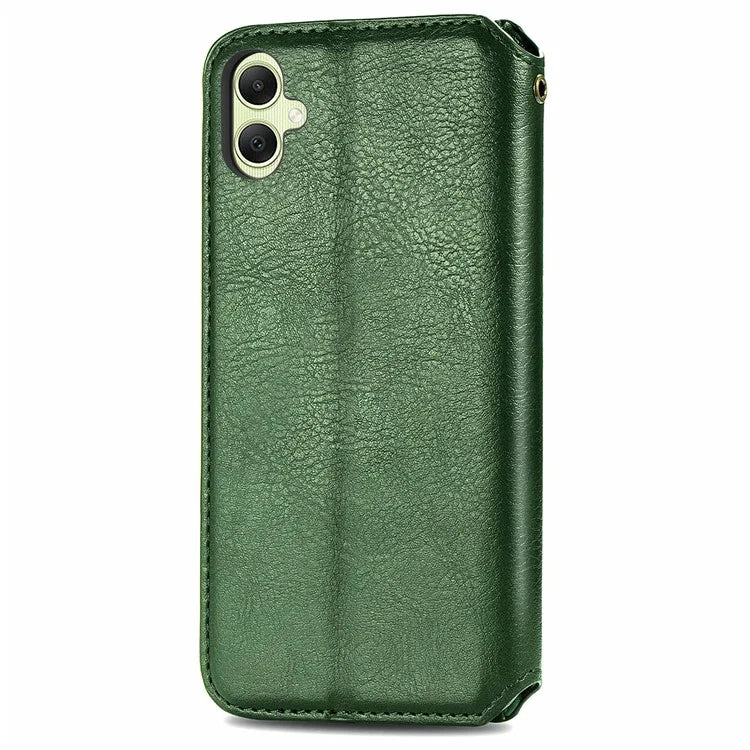 For Samsung Galaxy A06 Case Rhombus Imprint PU Leather Wallet Phone Cover