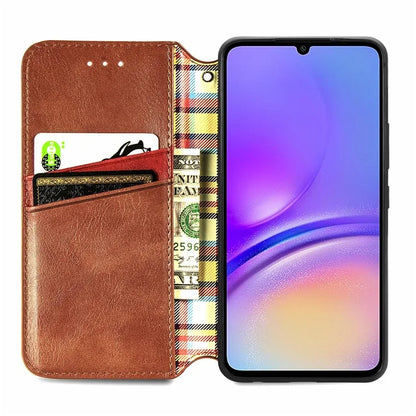 For Samsung Galaxy A06 Case Rhombus Imprint PU Leather Wallet Phone Cover