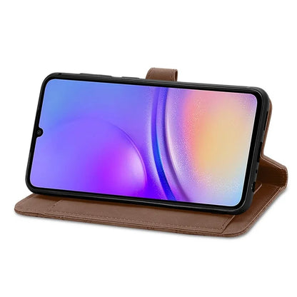 For Samsung Galax A06 Case Zipper Wallet PU Leather Flower Imprint Phone Cover