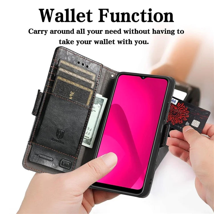 CASENEO 002 Series For Samsung Galaxy A06 Case Stand Wallet Splicing PU Leather Cover
