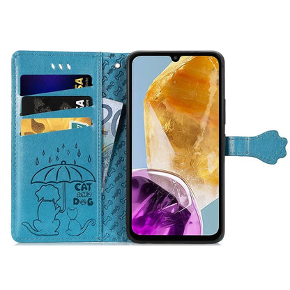 For Samsung Galaxy A06 Case Leather Wallet Flip Phone Cover Cute Cat Dog Pattern