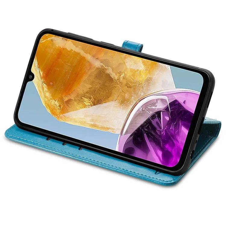 For Samsung Galaxy A06 Case Leather Wallet Flip Phone Cover Cute Cat Dog Pattern