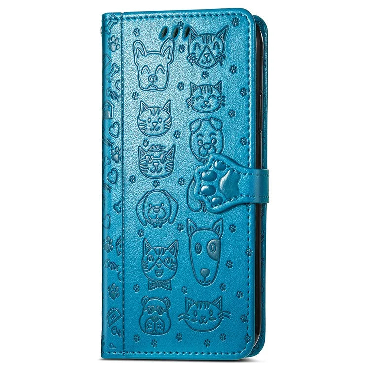 For Samsung Galaxy A06 Case Leather Wallet Flip Phone Cover Cute Cat Dog Pattern