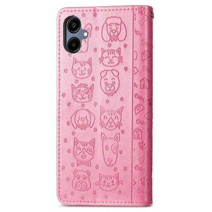 For Samsung Galaxy A06 Case Leather Wallet Flip Phone Cover Cute Cat Dog Pattern