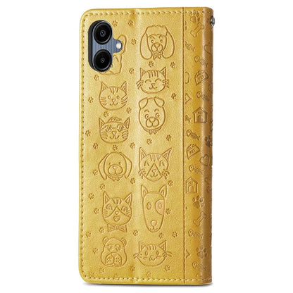 For Samsung Galaxy A06 Case Leather Wallet Flip Phone Cover Cute Cat Dog Pattern