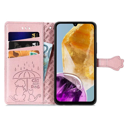 For Samsung Galaxy A06 Case Leather Wallet Flip Phone Cover Cute Cat Dog Pattern