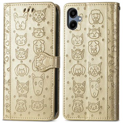 For Samsung Galaxy A06 Case Leather Wallet Flip Phone Cover Cute Cat Dog Pattern