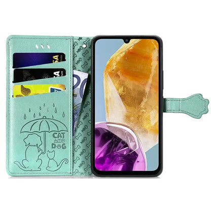 For Samsung Galaxy A06 Case Leather Wallet Flip Phone Cover Cute Cat Dog Pattern