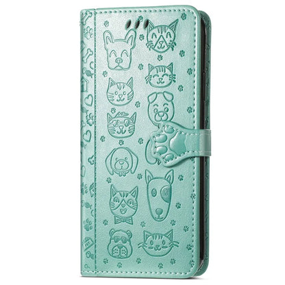 For Samsung Galaxy A06 Case Leather Wallet Flip Phone Cover Cute Cat Dog Pattern