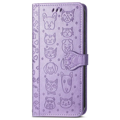 For Samsung Galaxy A06 Case Leather Wallet Flip Phone Cover Cute Cat Dog Pattern