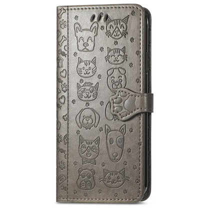 For Samsung Galaxy A06 Case Leather Wallet Flip Phone Cover Cute Cat Dog Pattern