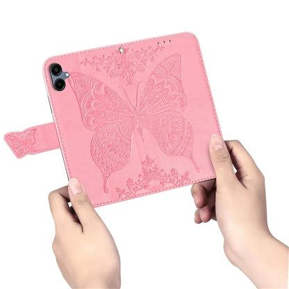 For Samsung Galaxy A06 Case PU Leather Wallet Phone Cover Butterfly Pattern
