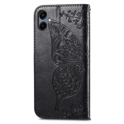 For Samsung Galaxy A06 Case PU Leather Wallet Phone Cover Butterfly Pattern