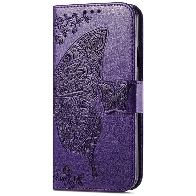 For Samsung Galaxy A06 Case PU Leather Wallet Phone Cover Butterfly Pattern