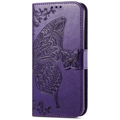 For Samsung Galaxy A06 Case PU Leather Wallet Phone Cover Butterfly Pattern