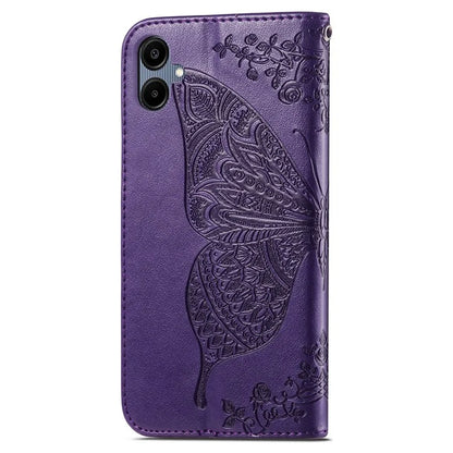 For Samsung Galaxy A06 Case PU Leather Wallet Phone Cover Butterfly Pattern