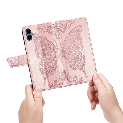 For Samsung Galaxy A06 Case PU Leather Wallet Phone Cover Butterfly Pattern