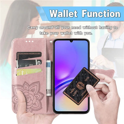 For Samsung Galaxy A06 Case PU Leather Wallet Phone Cover Butterfly Pattern
