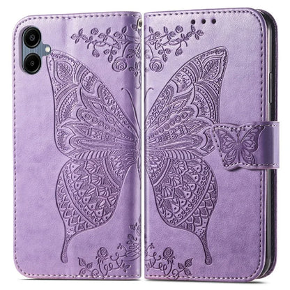 For Samsung Galaxy A06 Case PU Leather Wallet Phone Cover Butterfly Pattern