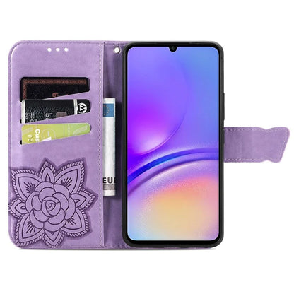 For Samsung Galaxy A06 Case PU Leather Wallet Phone Cover Butterfly Pattern