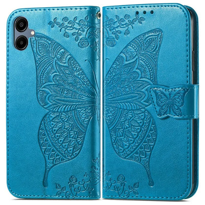For Samsung Galaxy A06 Case PU Leather Wallet Phone Cover Butterfly Pattern