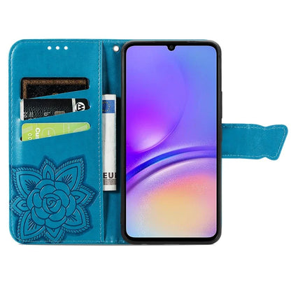 For Samsung Galaxy A06 Case PU Leather Wallet Phone Cover Butterfly Pattern