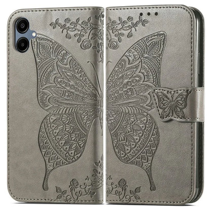 For Samsung Galaxy A06 Case PU Leather Wallet Phone Cover Butterfly Pattern
