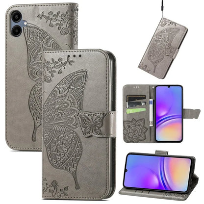 For Samsung Galaxy A06 Case PU Leather Wallet Phone Cover Butterfly Pattern
