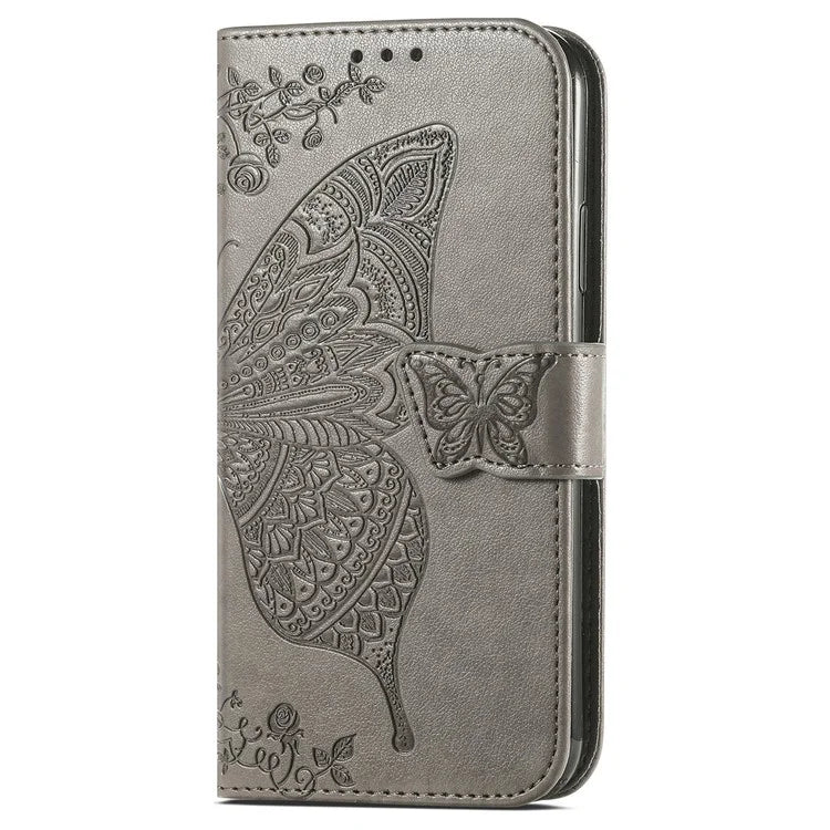 For Samsung Galaxy A06 Case PU Leather Wallet Phone Cover Butterfly Pattern