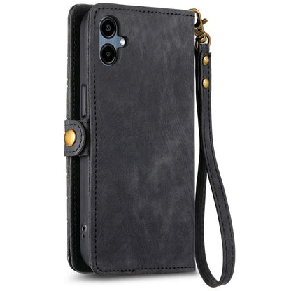 For Samsung Galaxy A06 Case Zipper Wallet Geometry Lines Leather Phone Cover