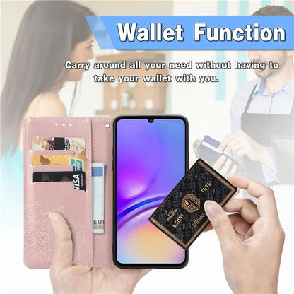 For Samsung Galaxy A06 Case Mandala Embossed Design Leather Wallet Phone Cover