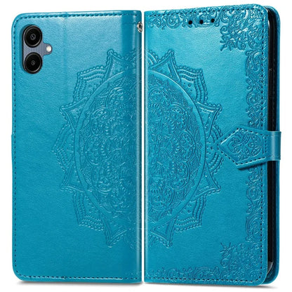 For Samsung Galaxy A06 Case Mandala Embossed Design Leather Wallet Phone Cover