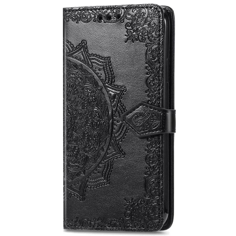 For Samsung Galaxy A06 Case Mandala Embossed Design Leather Wallet Phone Cover