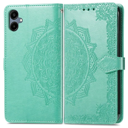For Samsung Galaxy A06 Case Mandala Embossed Design Leather Wallet Phone Cover