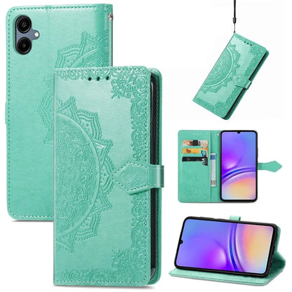 For Samsung Galaxy A06 Case Mandala Embossed Design Leather Wallet Phone Cover