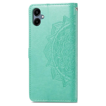 For Samsung Galaxy A06 Case Mandala Embossed Design Leather Wallet Phone Cover