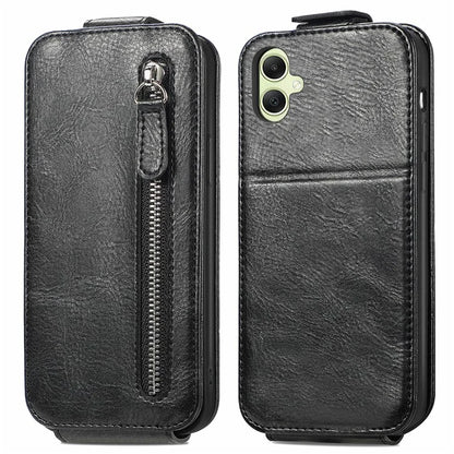 For Samsung Galaxy A06 Case Zipper Wallet Phone Leather Cover Vertical Flip Closing