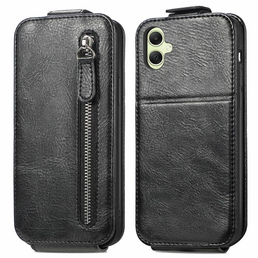 For Samsung Galaxy A06 Case Zipper Wallet Phone Leather Cover Vertical Flip Closing