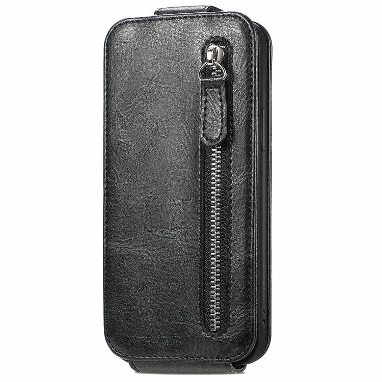 For Samsung Galaxy A06 Case Zipper Wallet Phone Leather Cover Vertical Flip Closing