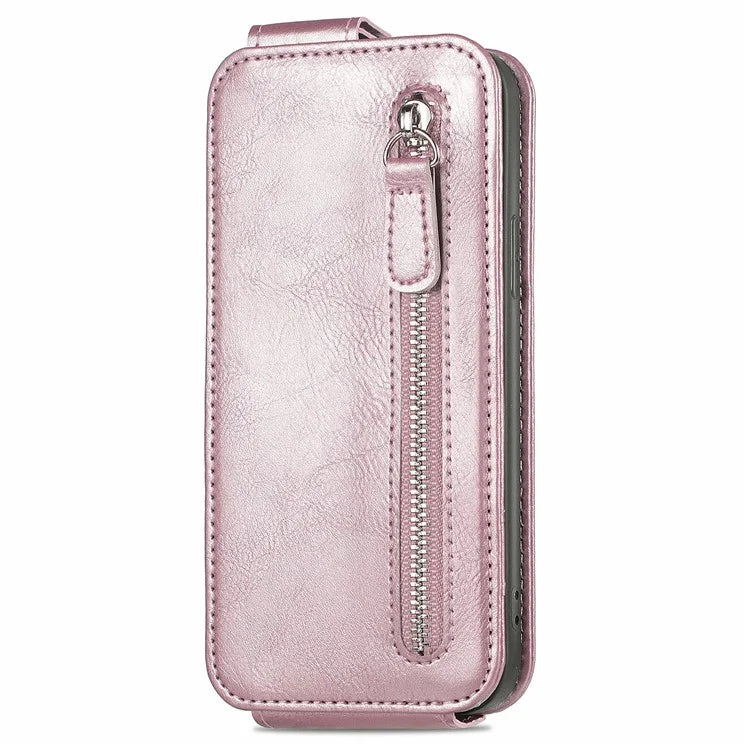 For Samsung Galaxy A06 Case Zipper Wallet Phone Leather Cover Vertical Flip Closing