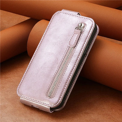 For Samsung Galaxy A06 Case Zipper Wallet Phone Leather Cover Vertical Flip Closing